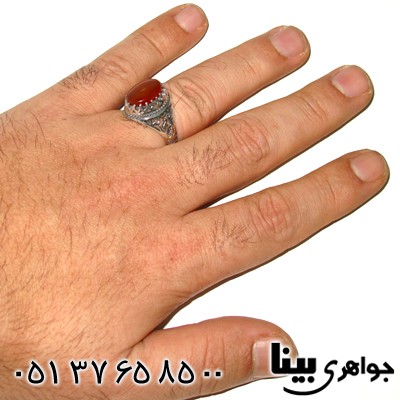 انگشتر عقیق یمنی مردانه سنتی محمد رسول الله