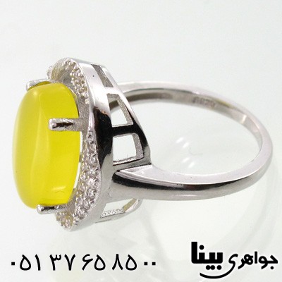 انگشتر عقیق شرف الشمس زنانه مدل آبیرا