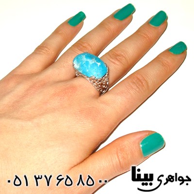 انگشتر فیروزه هیمالیا زنانه درشت گلستان