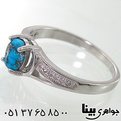 انگشتر فیروزه نیشابوری زنانه طرح آیلار