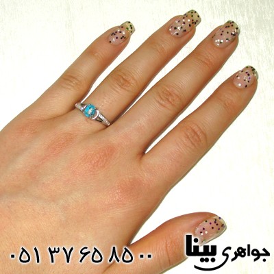 انگشتر فیروزه نیشابوری زنانه طرح آیلار