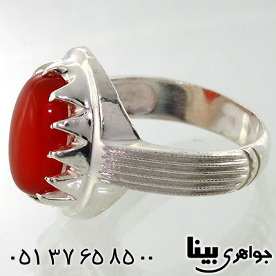 انگشتر عقیق خراسانی مردانه سنتی دور چنگی