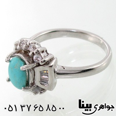 انگشتر فیروزه نیشابوری زنانه طرح گلاره