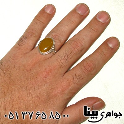 انگشتر عقیق شرف الشمس مردانه سنتی درشت