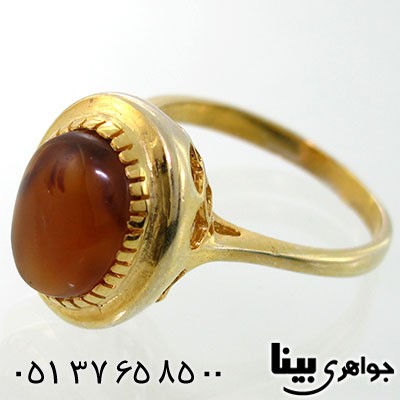 انگشتر عقیق یمنی شجری زنانه طرح ملینا