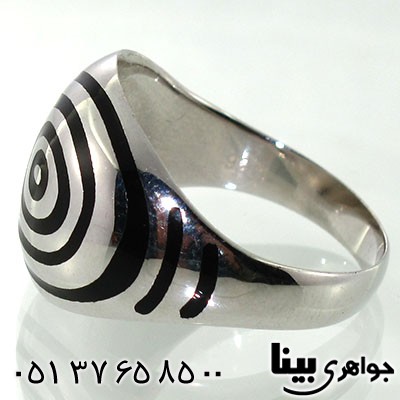 انگشتر نقره مردانه با طرح هیپنوتیزم