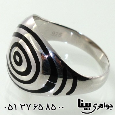 انگشتر نقره مردانه با طرح هیپنوتیزم