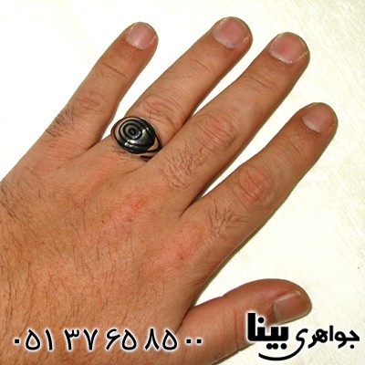 انگشتر نقره مردانه با طرح هیپنوتیزم