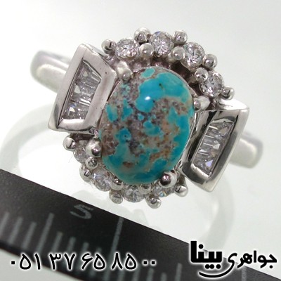 انگشتر فیروزه نیشابوری زنانه طرح ثنا
