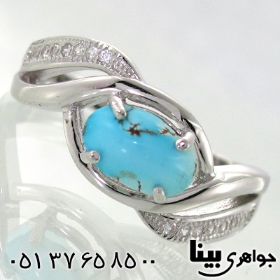 انگشتر فیروزه نیشابوری زنانه طرح کیمیا