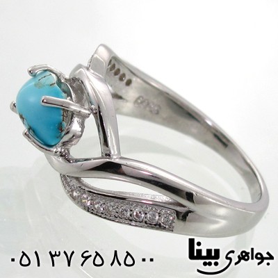 انگشتر فیروزه نیشابوری زنانه طرح کیمیا
