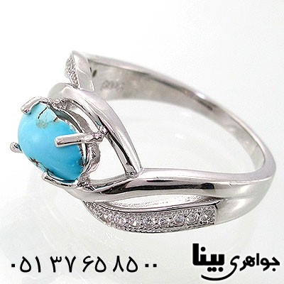 انگشتر فیروزه نیشابوری زنانه طرح کیمیا