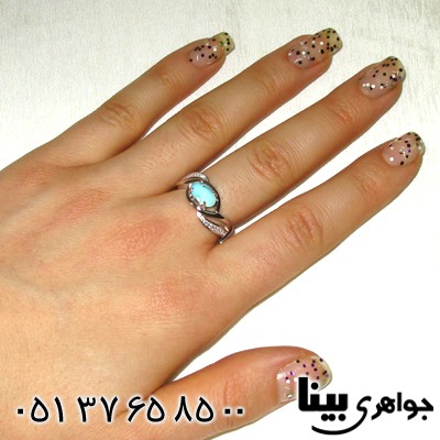 انگشتر فیروزه نیشابوری زنانه طرح کیمیا