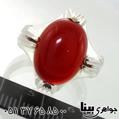 انگشتر عقیق آفریقایی مردانه چهار چنگ