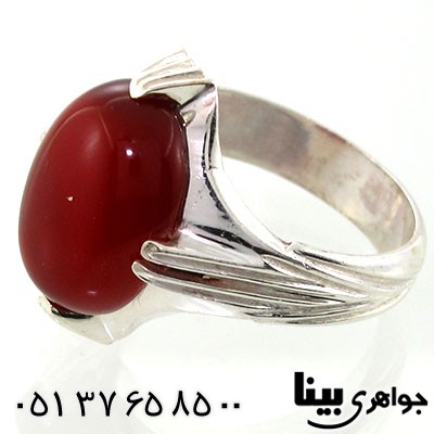 انگشتر عقیق آفریقایی مردانه چهار چنگ
