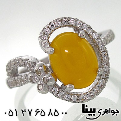 انگشتر عقیق شرف الشمس زنانه طرح سهیلا