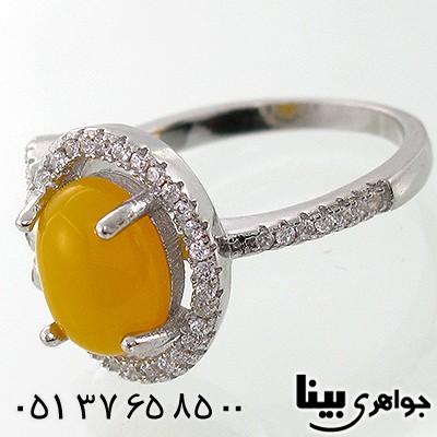 انگشتر عقیق شرف الشمس زنانه طرح سهیلا