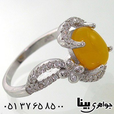 انگشتر عقیق شرف الشمس زنانه طرح سهیلا
