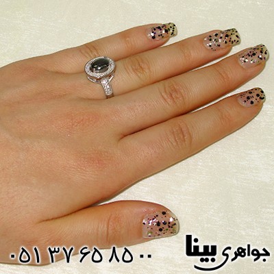 انگشتر حدید صینی زنانه با دعای هفت جلاله طرح تاج