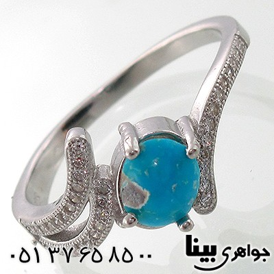 انگشتر فیروزه نیشابوری زنانه طرح پریناز