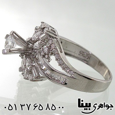 انگشتر نقره زنانه درشت طرح رزیتا