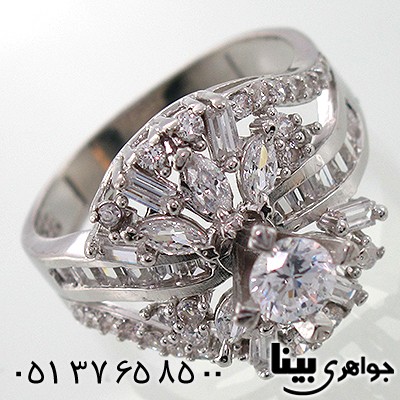 انگشتر نقره زنانه درشت طرح رزیتا