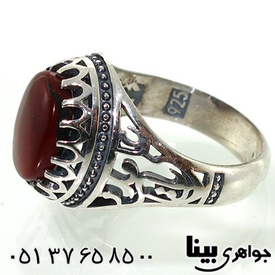 انگشتر عقیق یمنی مردانه رکاب یاعلی مدد