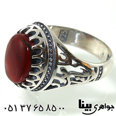 انگشتر عقیق یمنی مردانه رکاب یاعلی مدد