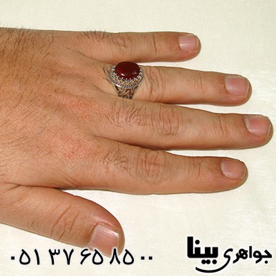 انگشتر عقیق یمنی مردانه رکاب یاعلی مدد