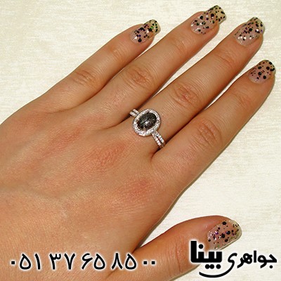 انگشتر حدید صینی زنانه با دعای هفت جلاله طرح مهرنوش
