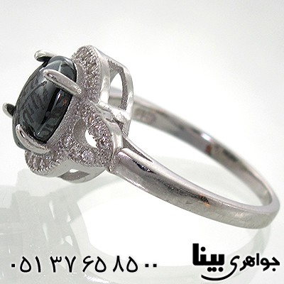 انگشتر حدید صینی زنانه با دعای هفت جلاله  طرح پروانه