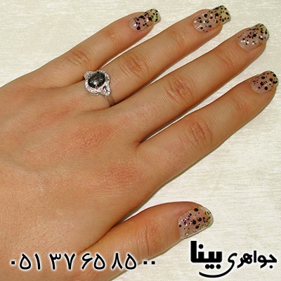 انگشتر حدید صینی زنانه با دعای هفت جلاله  طرح پروانه