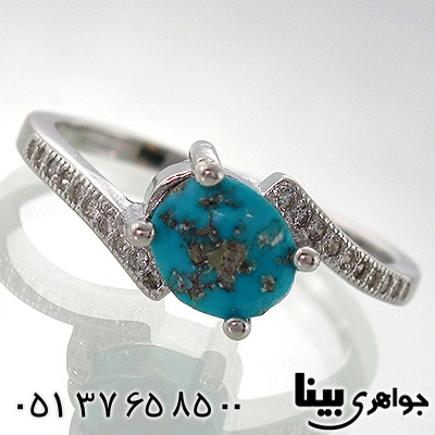 انگشتر فیروزه نیشابوری زنانه طرح رومینا