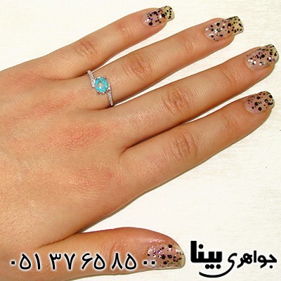 انگشتر فیروزه نیشابوری زنانه طرح رومینا