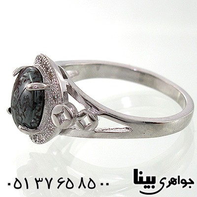 انگشتر حدید صینی زنانه با دعای هفت جلاله طرح نسیم