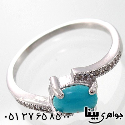 انگشتر فیروزه نیشابوری زنانه طرح ثریا