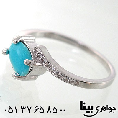 انگشتر فیروزه نیشابوری زنانه طرح ثریا