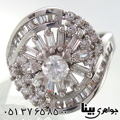انگشتر نقره زنانه درشت طرح شکیلا