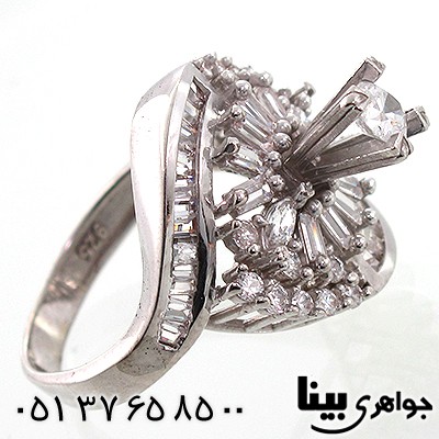 انگشتر نقره زنانه درشت طرح شکیلا