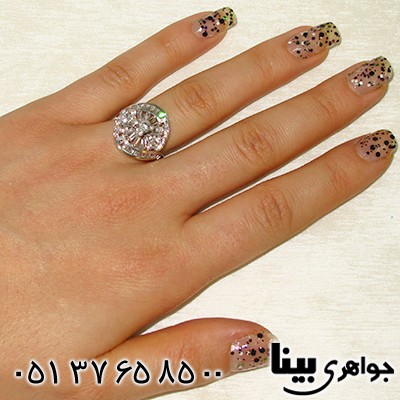 انگشتر نقره زنانه درشت طرح شکیلا