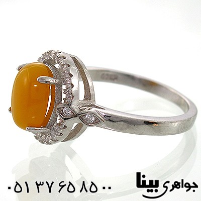 انگشتر عقیق شرف الشمس زنانه طرح جمیله