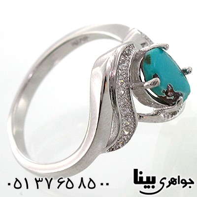 انگشتر فیروزه نیشابوری زنانه طرح ملینا