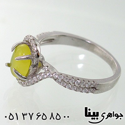 انگشتر عقیق شرف الشمس زنانه طرح تابان