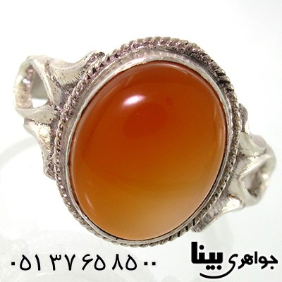 انگشتر عقیق شرف الشمس یمنی مردانه کلاسیک