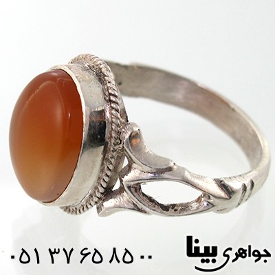 انگشتر عقیق شرف الشمس یمنی مردانه کلاسیک