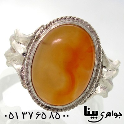 انگشتر عقیق شرف الشمس یمنی مردانه طرح آرشیا