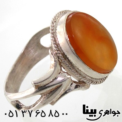انگشتر عقیق شرف الشمس یمنی مردانه طرح آرشیا