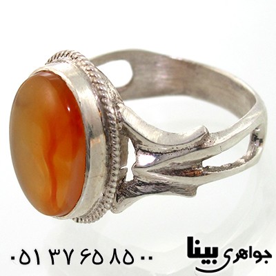انگشتر عقیق شرف الشمس یمنی مردانه طرح آرشیا