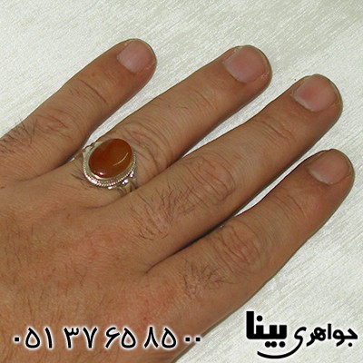 انگشتر عقیق شرف الشمس یمنی مردانه طرح آرشیا