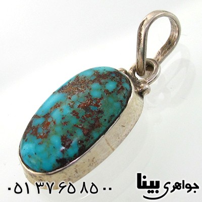 گردنبند فیروزه نیشابوری زنانه دور ساده